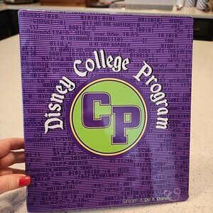 Walt Disney College Education purple  Folder Binder Empty Mickey Mouse Logo